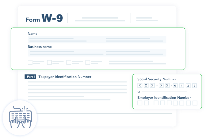 Fill in the W-9 Information